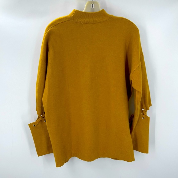 NWT Liquorish Sweater Cutout Elbows Arms Ties Womens Small Oversized - Picture 7 of 8